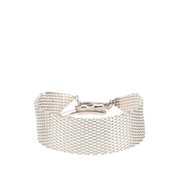 TIFFANY Authentic Silver Heart Charm Bracelet